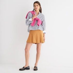 JCrew- PLEATED CHINO MINI SKIRT NWT